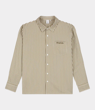 Law of the Sea starboard yarn dyed striped shirt beech