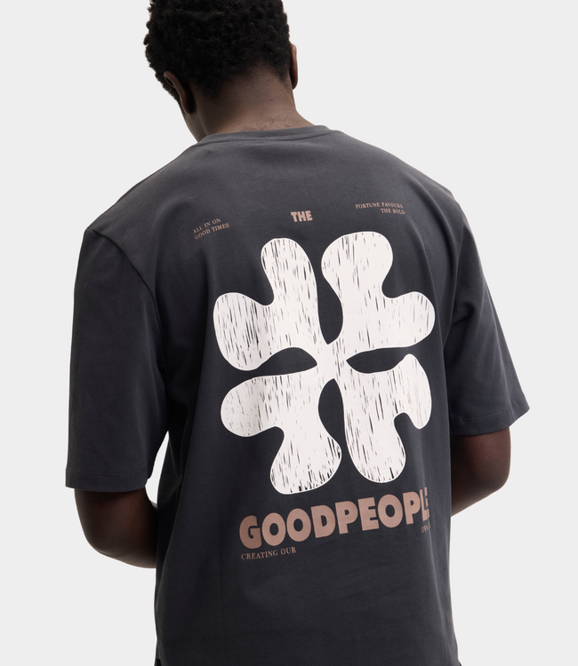 Goodpeople Goodpeople tex tee ss antracite 26020903-9800