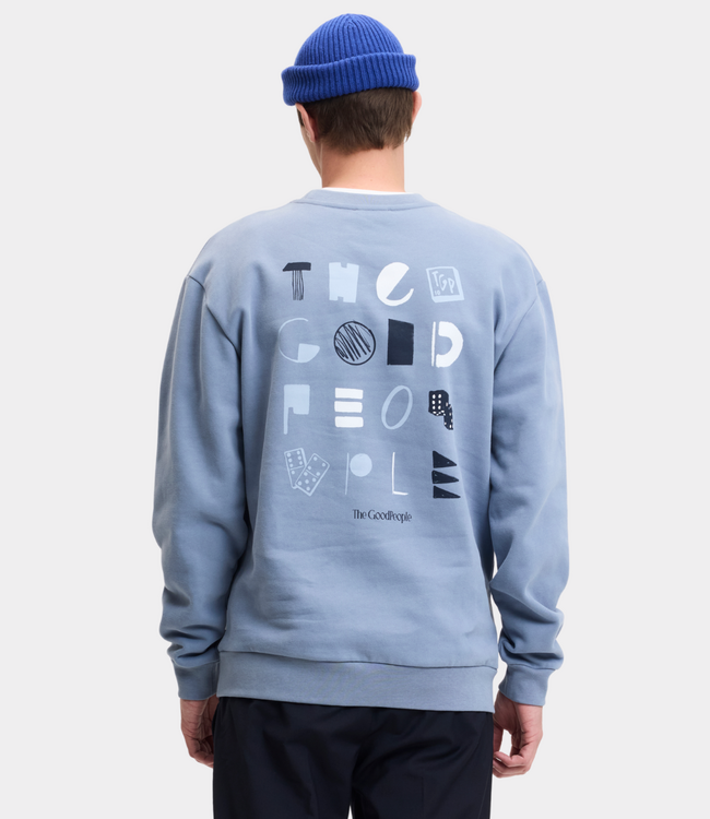 Goodpeople lax tee ls denim blue