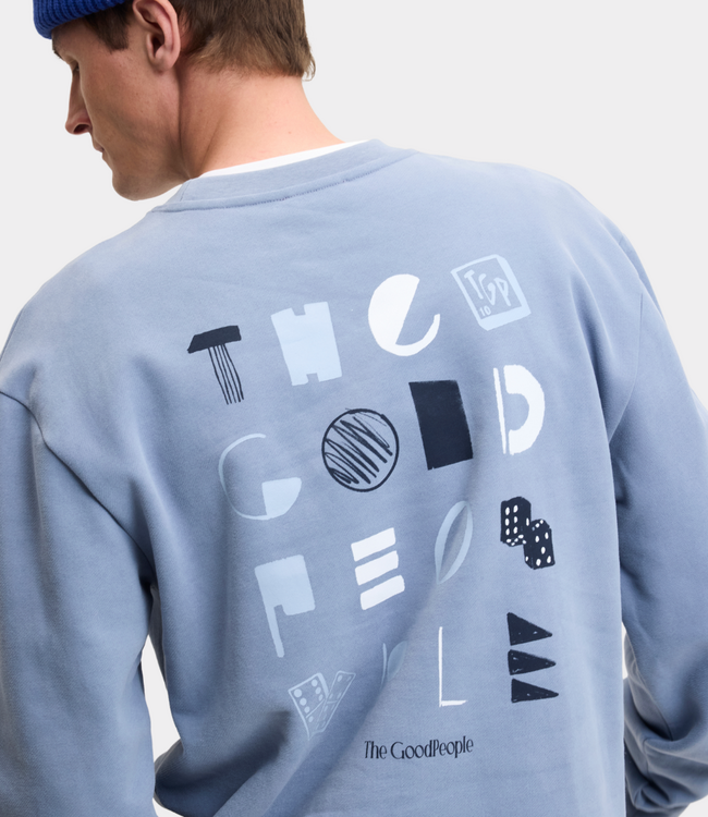 Goodpeople lax tee ls denim blue
