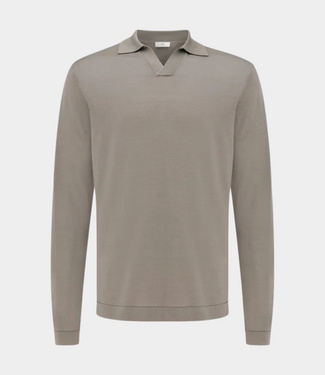Gentiluomo Polo no button ls brown