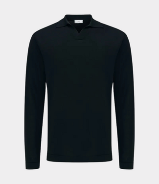 Gentiluomo Polo no button ls navy