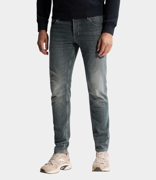 Cast Iron Cast Iron Shiftback tapered jeans green wash tinted CTR240-GWT