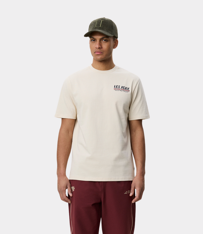 Les Deux Les Deux record t-shirt ivory 1002479-215