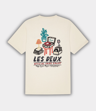 Les Deux record t-shirt ivory