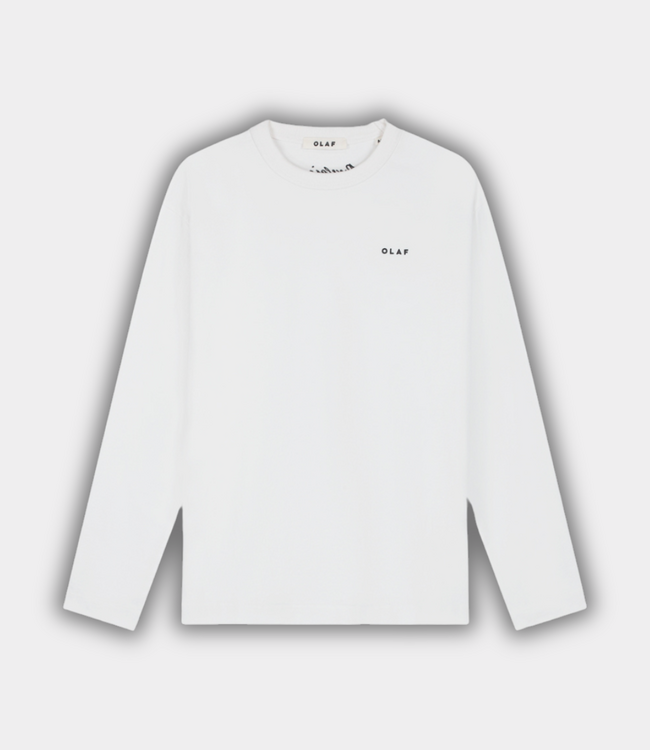 Olaf Olaf WESTERN LOGO LS TEE OPTICALWHITE M260112-OPTICALWHITE