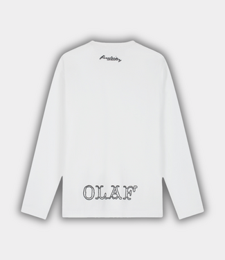 Olaf WESTERN LOGO LS TEE OPTICALWHITE