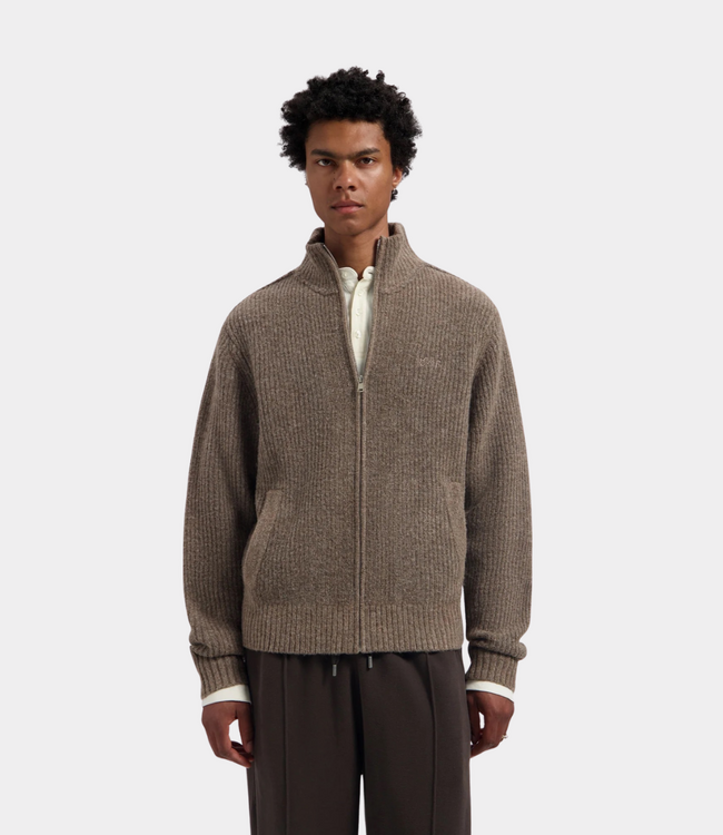 Olaf Olaf SIG. ZIP MOCKNECK CHOCOLATECHIP M260706-CHOCO