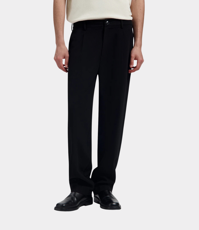 Olaf Olaf REGULAR WOOL PLEATED PANT BLACK M260409-BLACK