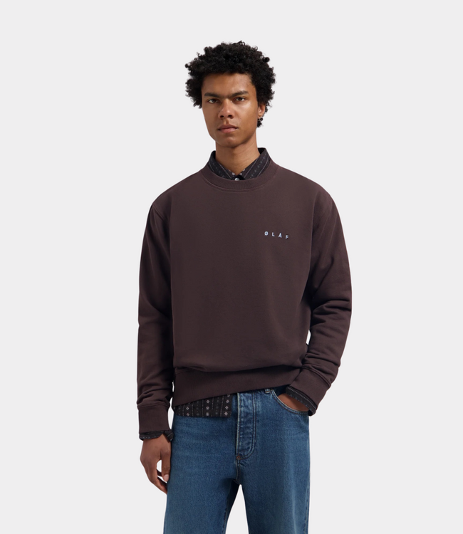 Olaf Olaf LASSO FACE CREW CHOCOLATEPLUM M260200-CHOCO