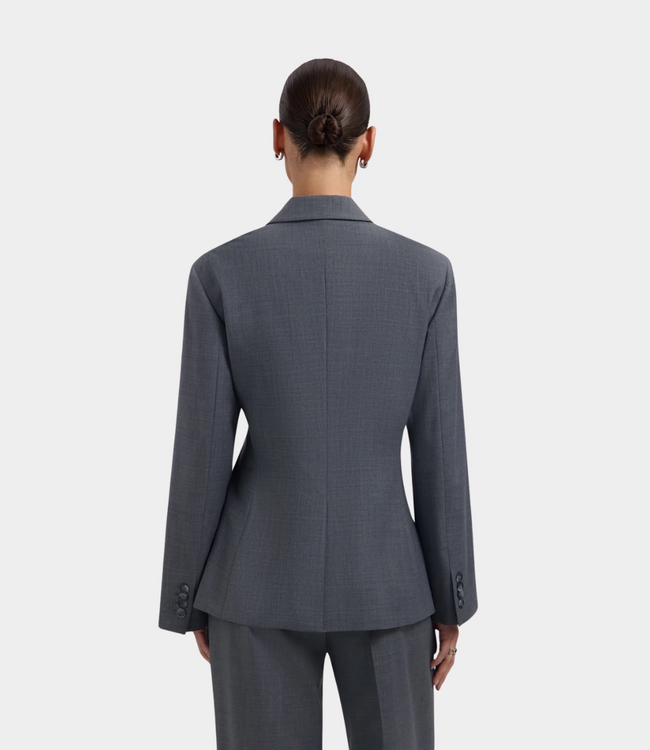 Olaf Olaf wool asymetric blazer sharkskin W260504-SHARKSKIN