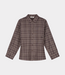 Olaf Olaf checked fitted shirt chocolate plum W260302-CHOCOLATE PLUM