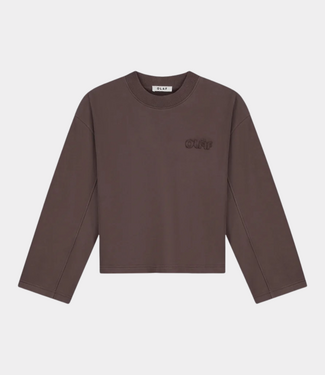 Olaf retro logo crewneck chocolate plum