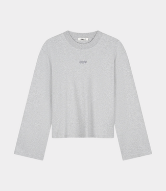 Olaf retro logo ls tee htr grey