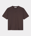Olaf Olaf retro logo boxy tee chocolate plum W260102-CHOCOLATE PLUM