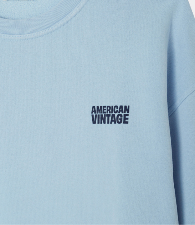 American Vintage American Vintage Plizzy sweat azurin vintage MPLI03BH26