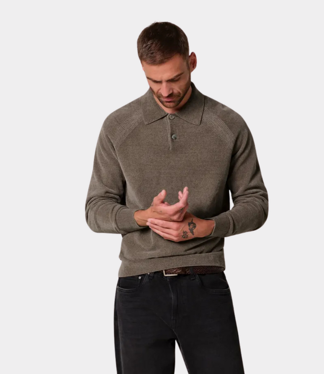 Profuomo Profuomo Polo ls brown PPXJ30036C