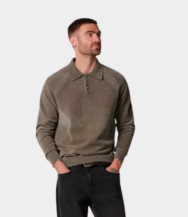 Profuomo Profuomo Polo ls brown PPXJ30036C