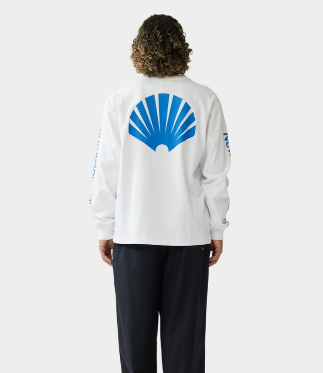 New Amsterdam New Amsterdam logo longsleeve white /cobalt 2602107002