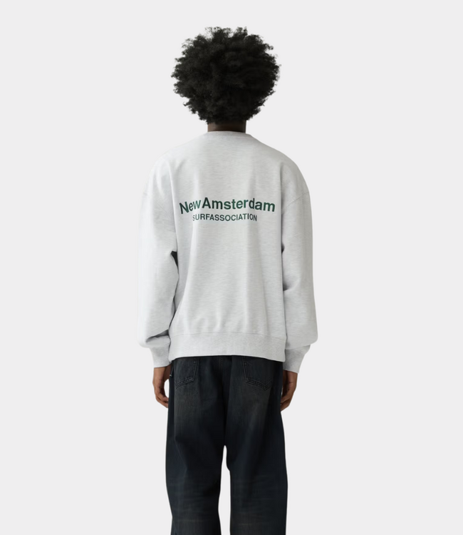 New Amsterdam New Amsterdam logo crewneck ash/ bottle green 2602118001