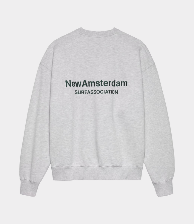 New Amsterdam New Amsterdam logo crewneck ash/ bottle green 2602118001