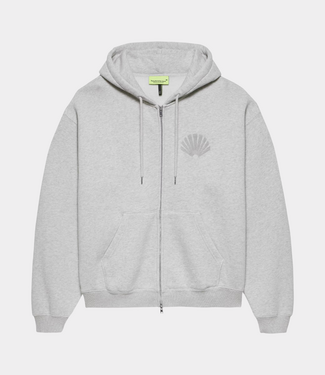 New Amsterdam chop zip hoodie grey melange