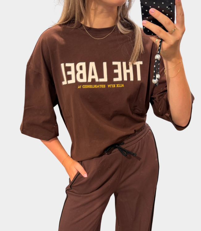 Alix the Label Oversized tee warm brown