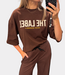 Alix the Label Oversized tee warm brown