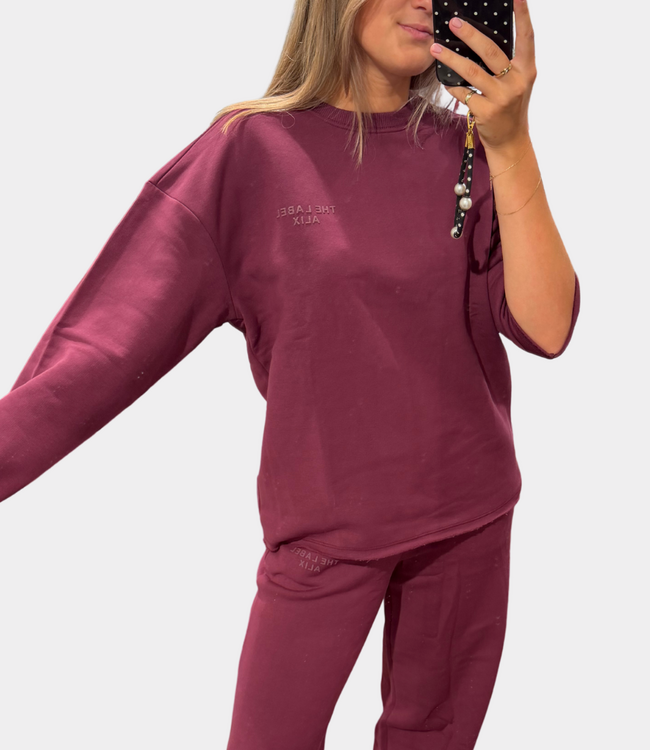 Alix the Label Longsleeve tee aubergine
