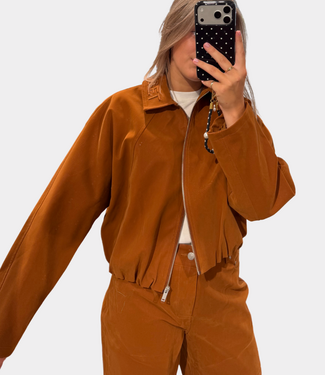 Alix the Label Faux suede ballon jacket cognac