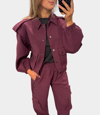 Alix the Label Pockets jacket aubergine