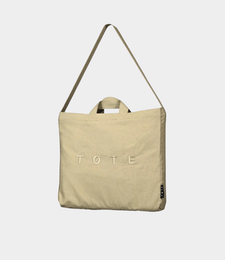 TOTE bag stitched beige
