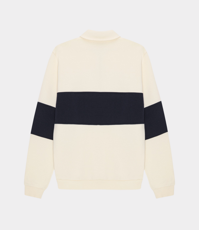 Les Deux zipper rugby sweatshirt ivory