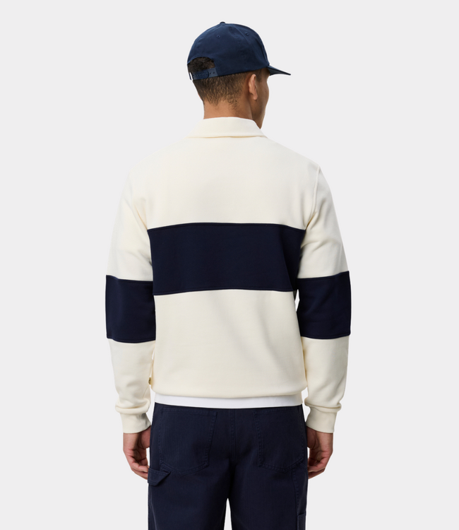 Les Deux Les Deux zipper rugby sweatshirt ivory 1002492-215
