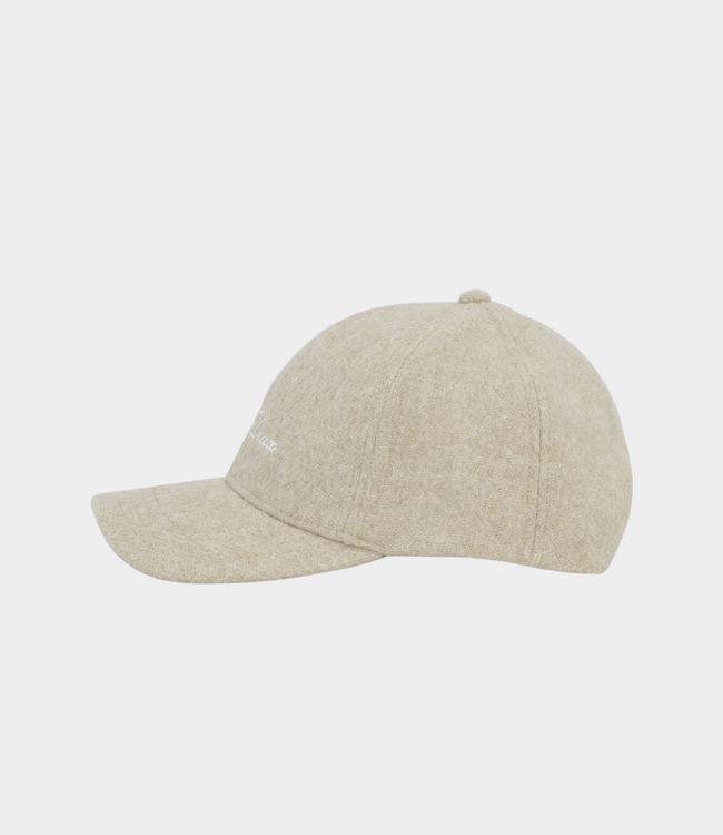Les Deux signature wool baseball cap dark sand