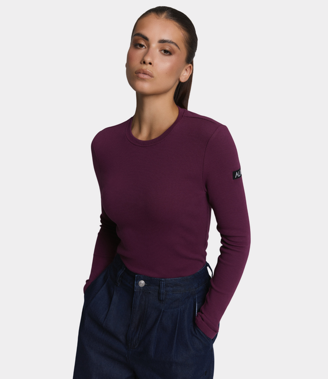 Alix the Label Longsleeve tee aubergine