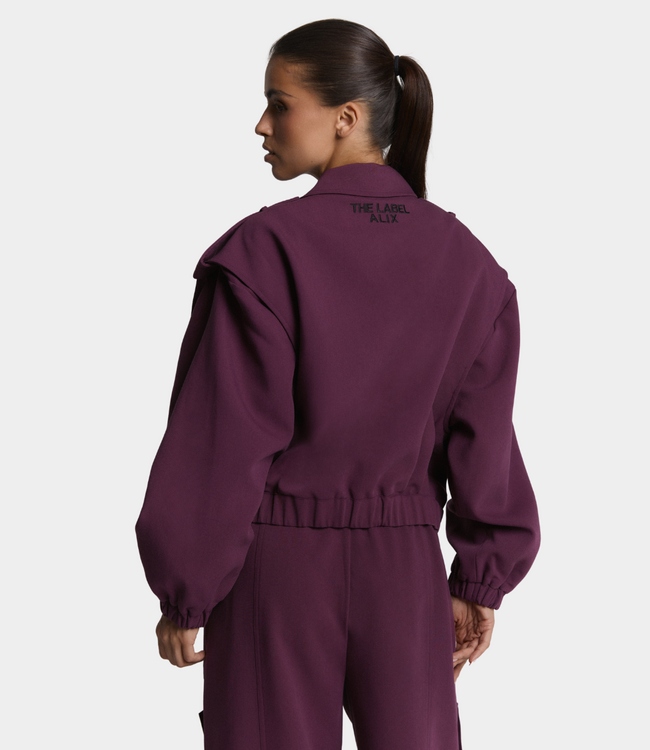 Alix the Label Pockets jacket aubergine