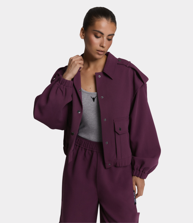 Alix the Label Pockets jacket aubergine