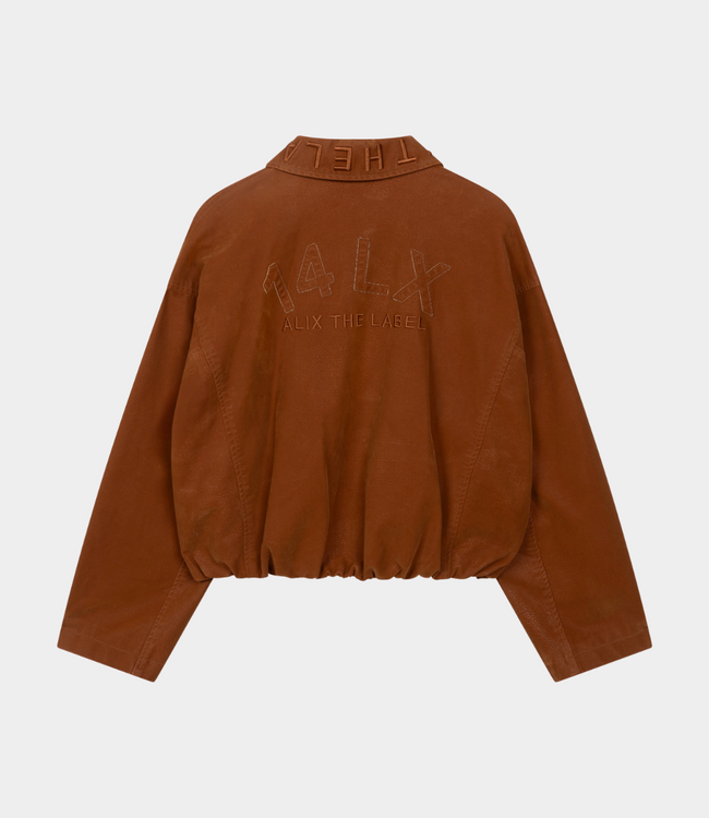 Alix the Label Faux suede ballon jacket cognac