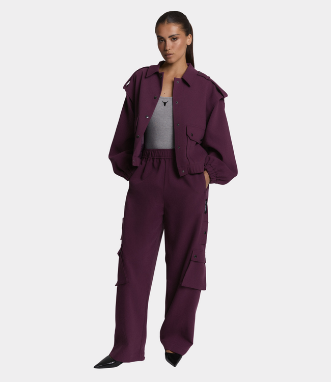 Alix the Label Cargo pant aubergine