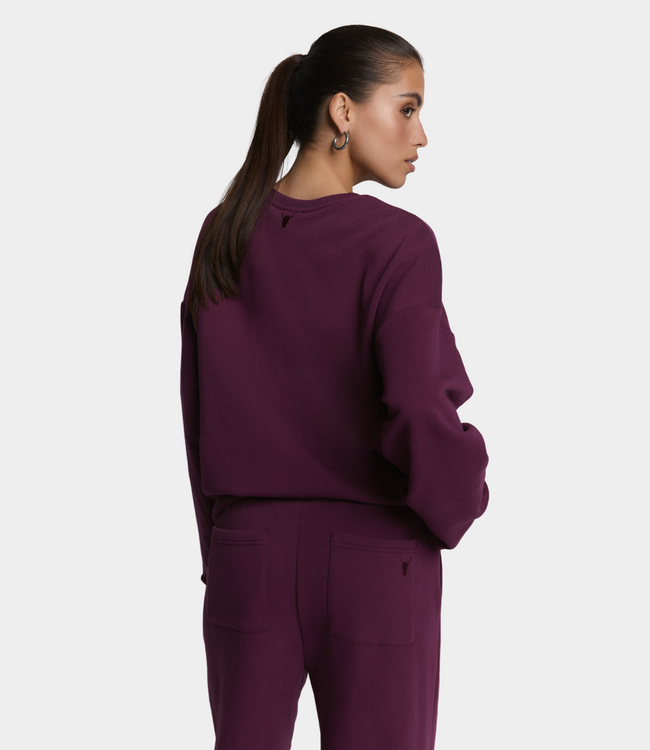 Alix the Label Label sweater aubergine