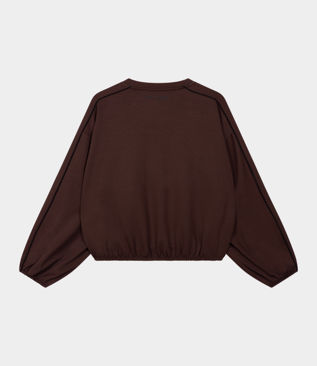 Alix the Label Piping sweater warm brown