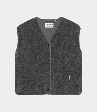 Catwalk Junkie teddy bodywarmer dark grey