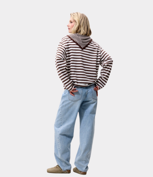 Catwalk Junkie Catwalk Junkie striped triangle scarf rocky road 2603028000-802