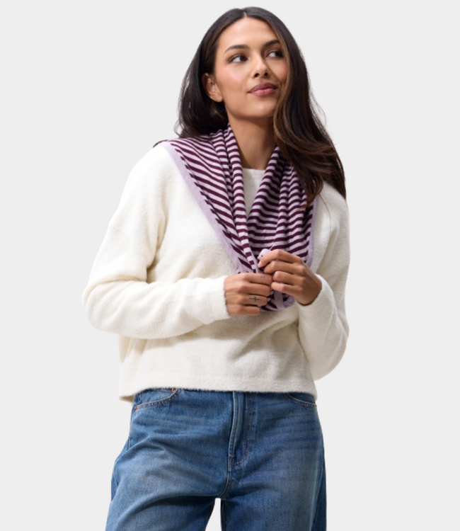 Catwalk Junkie Catwalk Junkie striped triangle scarf lavender frost 2603028000-780