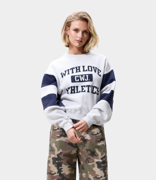 Catwalk Junkie Catwalk Junkie sporty graphic sweater light grey melange 2603020606-153