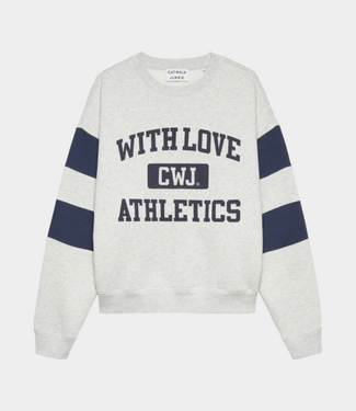 Catwalk Junkie sporty graphic sweater light grey melange