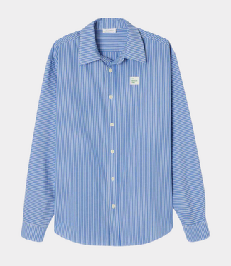 American Vintage Zatybay shirt rayures aqua