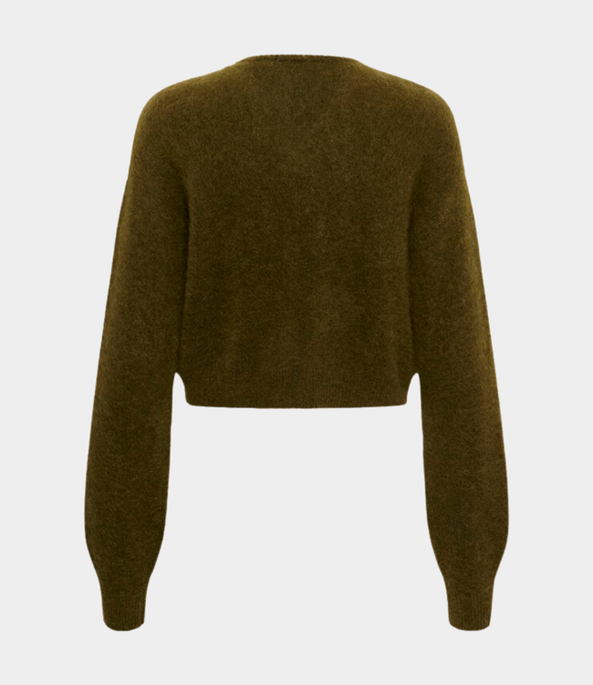 Gestuz Gestuz gzdebbie short cardigan plantation melange 10911515-1808321