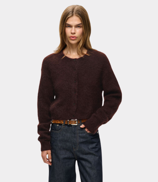 Gestuz gzdebbie short cardigan plum melange
